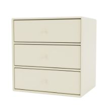 Bild von Montana Mini 1007 Modul mit 3 Schubladen 35x35 cm - 150 Vanille