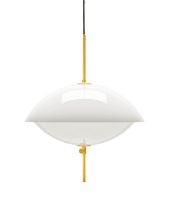 Bild von Fritz Hansen Muschel-Pendelleuchte Ø: 55 cm – Opal/Messing OUTLET