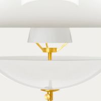 Bild von Fritz Hansen Muschel-Pendelleuchte Ø: 55 cm – Opal/Messing OUTLET