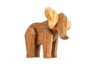Bild von FableWood Mutter Elefant 12x15 cm – Walnuss/Esche OUTLET