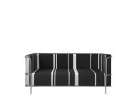 Bild von Kristina Dam Studio Modernist 2-Personen-Sofa L: 164 cm – Schwarze Wolle / Edelstahl