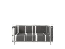 Bild von Kristina Dam Studio Modernist 2-Personen-Sofa L: 164 cm – Graue Wolle / Edelstahl