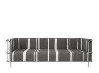 Bild von Kristina Dam Studio Modernist 3-Sitzer-Sofa L: 220 cm - Graue Wolle / Edelstahl