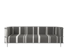 Bild von Kristina Dam Studio Modernist 3-Sitzer-Sofa L: 220 cm - Graue Wolle / Edelstahl