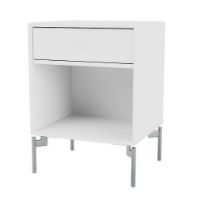 Bild von Montana Selection Dream Nachttisch mit Beinen 35,4x35,4x30 cm - 101 New White / Chrome
