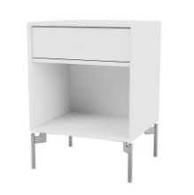 Bild von Montana Selection Dream Nachttisch mit Beinen 35,4x35,4x30 cm - 101 New White / Chrome
