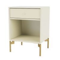 Bild von Montana Selection Dream Nachttisch mit Beinen 35,4x35,4x30 cm - 150 Vanille / Messing