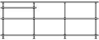 Bild von Montana Free 222100 Bücherregal mit eingelegtem Regal 203,4 x 75,8 cm – 02 Fjord