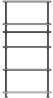 Bild von Montana Free 400100 Bücherregal mit eingelegtem Regal 73,4 x 144 cm – 02 Fjord