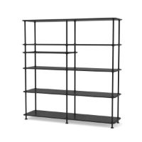 Bild von Montana Free 440100 Bücherregal mit eingelegtem Regal 138,4 x 144 cm – 05 Schwarz