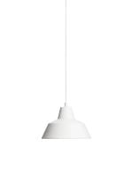 Bild von Von Hand gefertigte Werkstattlampe W2 Ø: 28 cm - Mattweiß