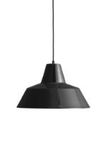 Bild von Von Hand gefertigte Werkstattlampe W4 Ø: 50 cm - Glänzendes Schwarz OUTLET