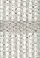 Bild von Woodnotes Cut Stripe Teppich mit genähten Kanten 80 x 200 cm – Stein/Weiß