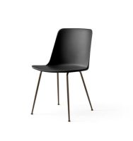 Bild von &Tradition HW6 Rely Chair SH: 46 cm – Schwarz/bronziertes Gestell