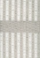 Bild von Woodnotes Cut Stripe Teppich mit genähten Kanten 170 x 240 cm – Stein/Weiß