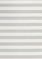 Bild von Woodnotes Big Stripe Teppich mit genähten Kanten 80 x 200 cm – Stein/Weiß
