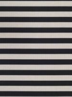 Bild von Woodnotes Big Stripe Teppich mit genähten Kanten 80 x 200 cm – Schwarz/Stein