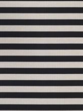 Bild von Woodnotes Big Stripe Teppich mit genähten Kanten 80 x 200 cm – Schwarz/Stein