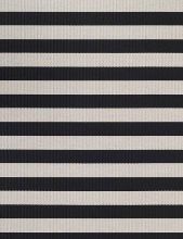 Bild von Woodnotes Big Stripe Teppich mit genähten Kanten 140 x 200 cm – Schwarz/Stein