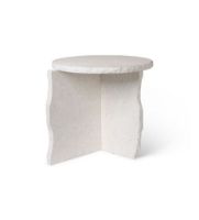 Bild von Ferm Living Mineral Skulpturaler Tisch Ø: 52 cm – Weißer Bianco Curia Marmor