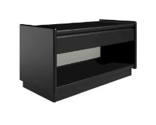 Bild von Kaagaard 218037 Nachttisch mit Sockel 34x80x37 cm - Schwarz lackiert