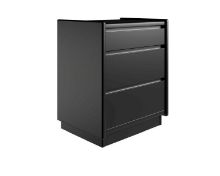 Bild von Kaagaard 335037 Nachttisch mit Sockel 51x50x37 cm - Schwarz lackiert