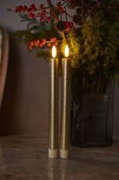 Bild von Sirius Sille Hohe batteriebetriebene Kerze H: 25 cm – Gold OUTLET
