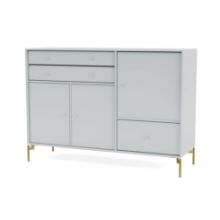 Bild von Montana Mega 201202 Beistelltisch mit Beinen 115,2x38 cm - 156 Oyster / Messing