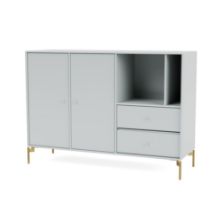 Bild von Montana Mega 201203 Beistelltisch mit Beinen 115,2x38 cm - 156 Oyster / Messing