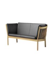 Bild von FDB Møbler J148 2-Personen-Sofa Erik Ole Jørgensen L: 150 cm – Eiche Natur/Schwarz