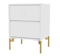 Bild von Montana Selection Drift Skuffebord mit Ben 35,4x35,4 cm - 101 New White / Brass