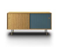 Bild von Sibast Furniture Nr. 11 Skænk L: 152 cm – Öleiche/Blau/Metall