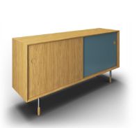 Bild von Sibast Furniture Nr. 11 Skænk L: 152 cm – Öleiche/Blau/Metall