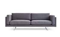 Bild von Erik Jørgensen EJ 280 2 Pers. Sofa 100 L: 240 cm – Foss 772/Gebürstetes Chrom