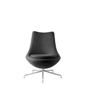 Bild von FDB Møbler L40 Bellamie Lounge Chair SH: 39 cm - Grau / Dunkelgrau