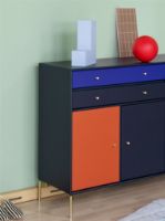 Bild von Montana Mega 201202 Beistelltisch mit Sockel 7 cm 115,2x38 cm - 04 Anthrazit