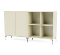 Bild von Montana Selection Paar Beistelltisch mit Beinen 139,2 x 69,6 cm – 150 Vanille / Chrom