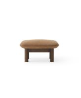 Bild von Audo Copenhagen Brasilia Ottoman H: 40 cm – Dunkel gebeizte Eiche/Dunes Cognac