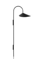 Bild von Ferm Living Arum Drehbare Wandleuchte, hoch, H: 127 cm – Schwarz