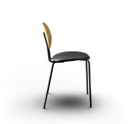 Bild von Sibast Furniture Piet Hein Stuhl SH: 45 cm – Öleiche/Nevada Schwarz