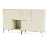 Bild von Montana Selection Couple Beistelltisch mit Beinen 139,2 x 69,6 cm – 150 Vanille / Chrom