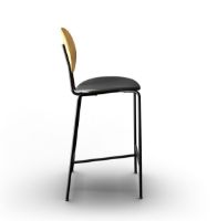 Bild von Sibast Furniture Piet Hein Barstuhl SH: 65 cm – Öleiche/Massivschwarz