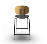 Bild von Sibast Furniture Piet Hein Barstuhl SH: 65 cm – Öleiche/Massivschwarz