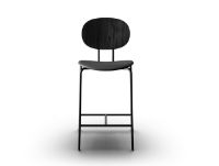 Bild von Sibast Furniture Piet Hein Barstuhl SH: 65 cm – Schwarze Eiche/Dünen Anthrazit
