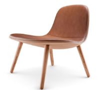 Bild von Eva Solo Abalone Lounge Chair – Geräucherte Eiche/cognacfarbenes Leder