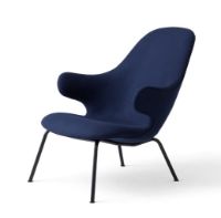 Bild von &Tradition Catch JH14 Lounge Chair SH: 36 cm - Schwarz/Blau