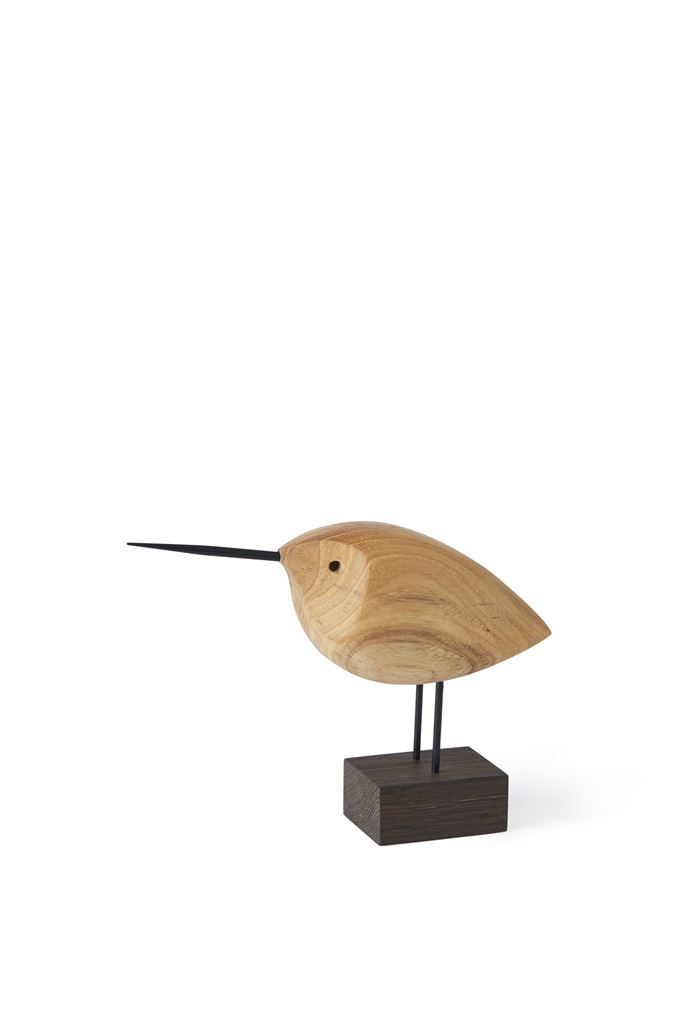 Bild von Warm Nordic Beak Bird Awake Snipe 13x18,5 cm - Olieret Teak