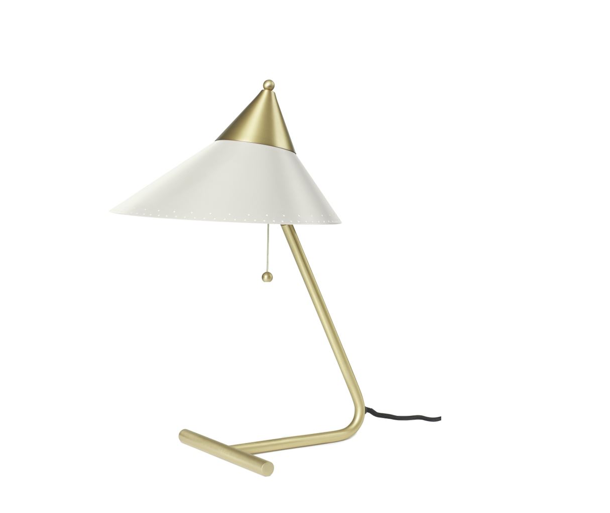 Bild von Warme nordische Tischlampe aus Messing, H: 41 cm – Warmweiß