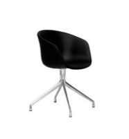 Bild von HAY AAC21 About a Chair Esszimmerstuhl, vollständig gepolstert, SH: 46 cm – poliertes Aluminium/Sierra SI1001/Standardgleiter