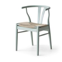 Bild von Findahl by Hammel Freja Stuhl mit Naturgeflecht SH: 46 cm – Buche / Dusty Green